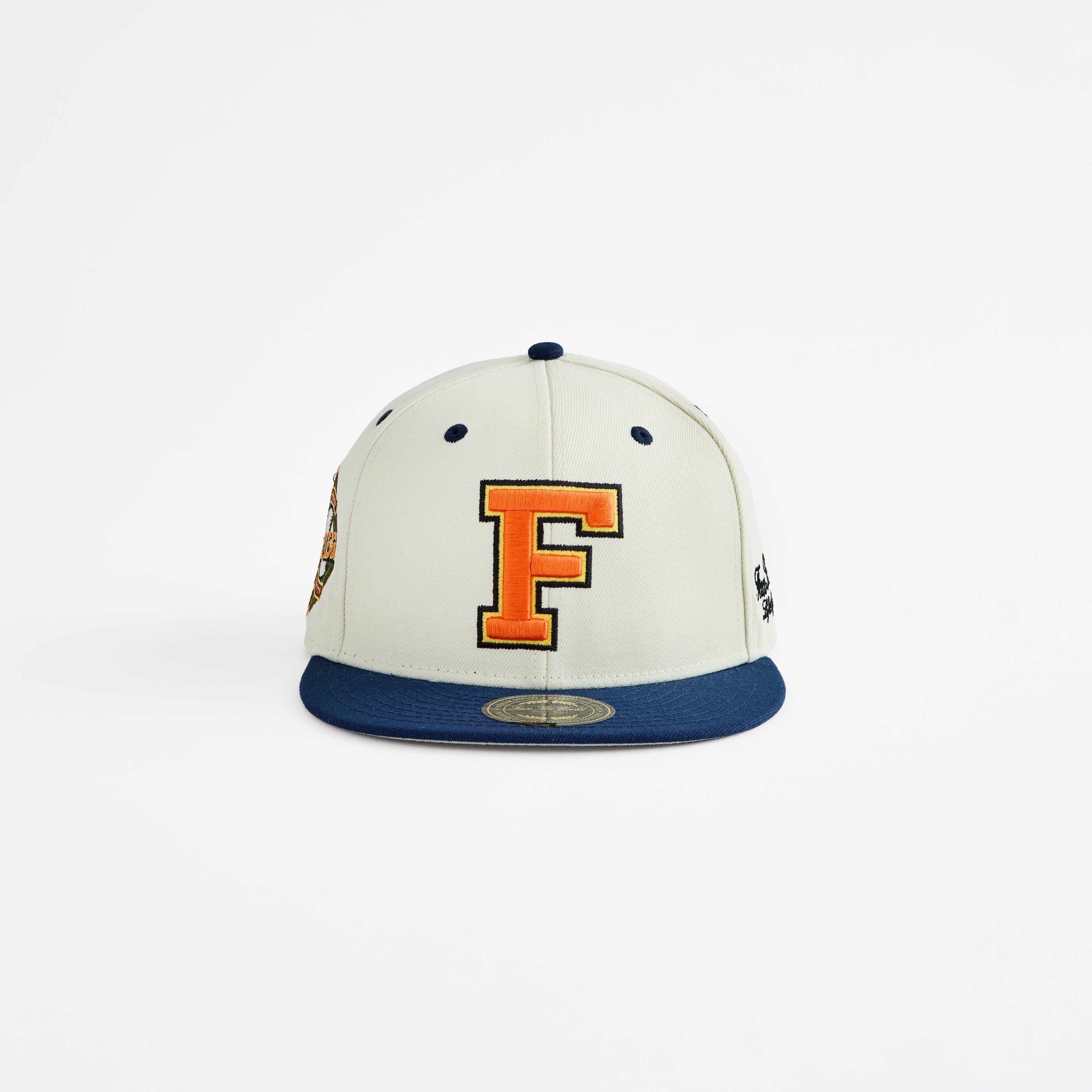 Face The World "World League" Fitted Cap-Cream/Navy