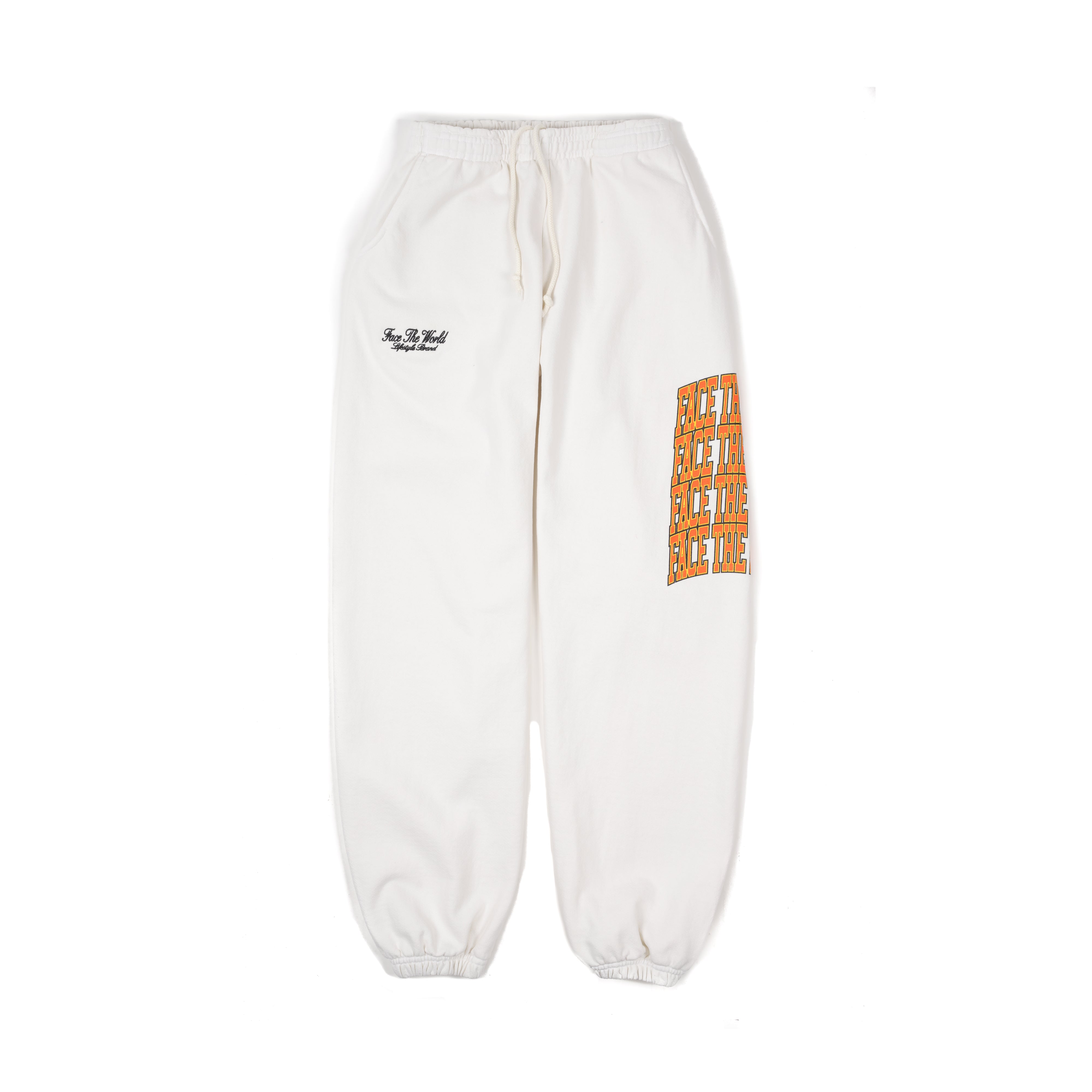 Face The World Vintage Sweats-Cream