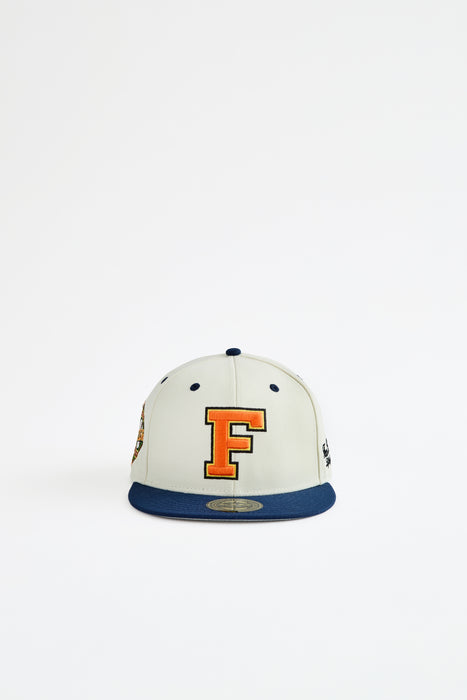 Face The World "World League" Fitted Cap-Cream/Navy