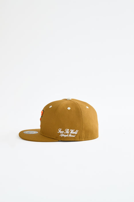 Face The World "World League" Fitted Cap-Gold