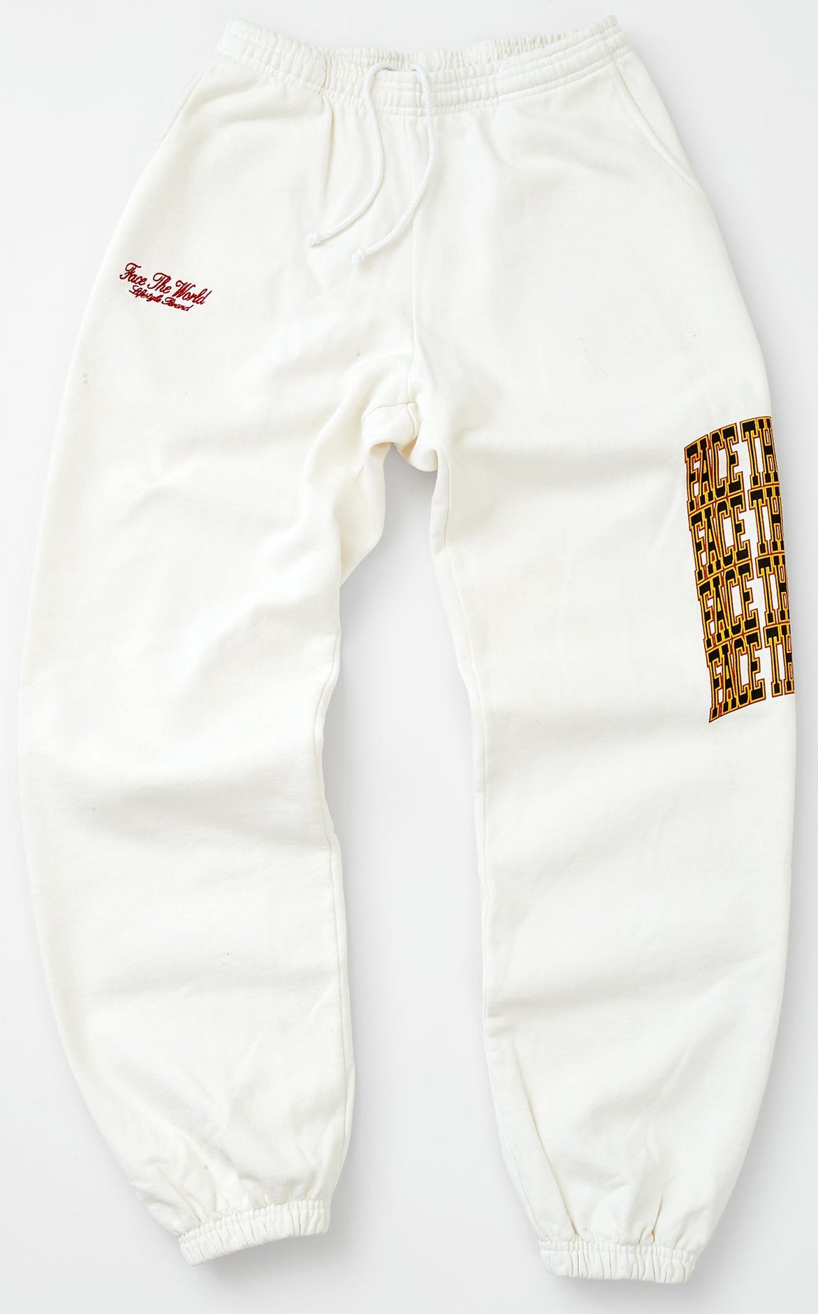 Face The World "Legacy" Sweatpant- Cream (PRE-ORDER)