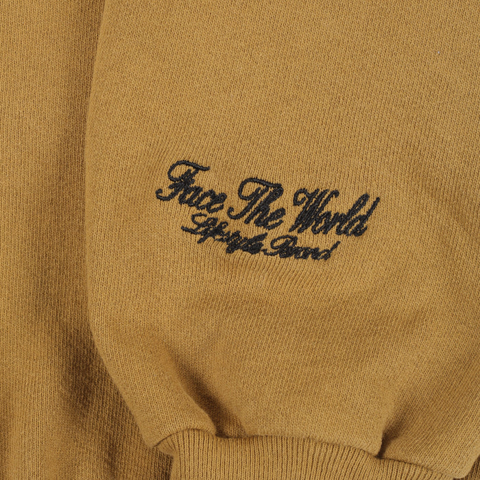 Face The World Vintage Crewneck-Gold
