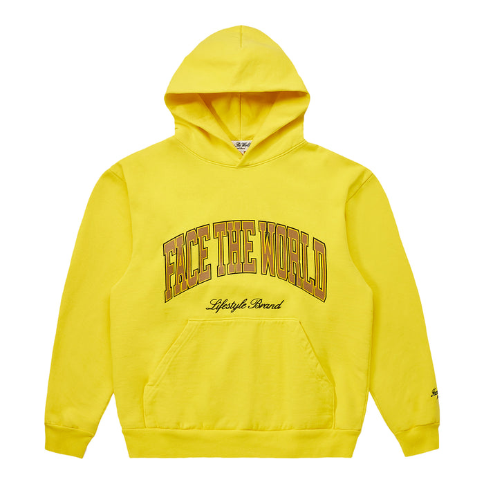 Face The World Vintage Hoodie-Citrus