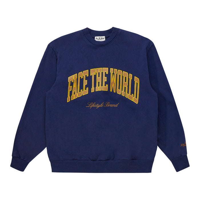 Face The World Vintage Crewneck-Manhattan