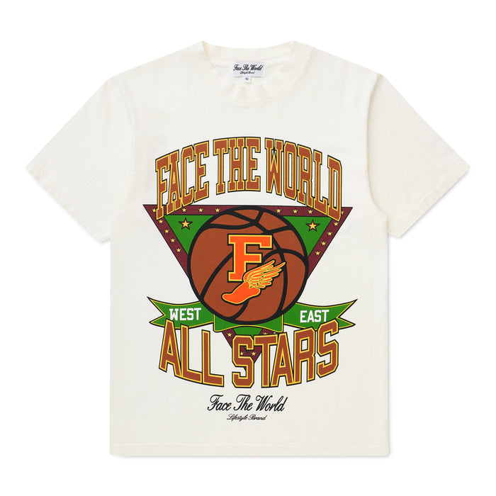 Face The World All Stars T-Shirt-Cream