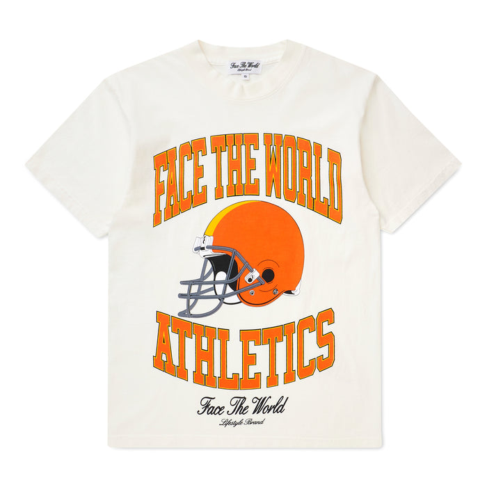 Face The World Athletics T-Shirt-Cream