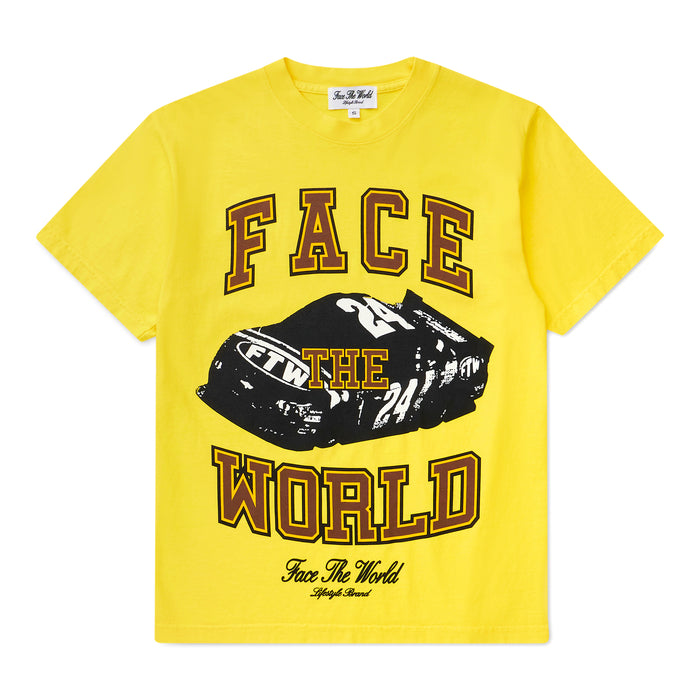 Face The World Racer T-Shirt-Citrus